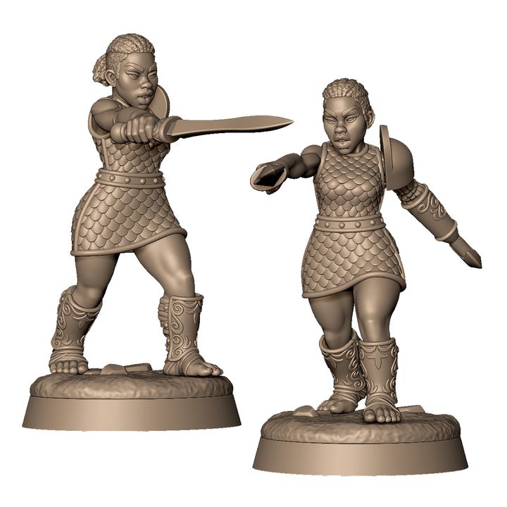 Female Scissor Gladiator by Menagerie Miniature
