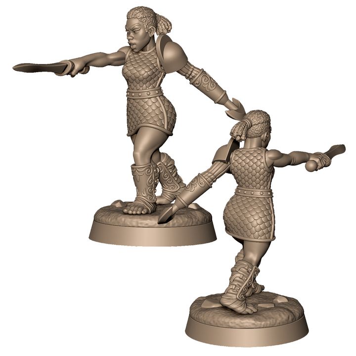 Female Scissor Gladiator by Menagerie Miniature