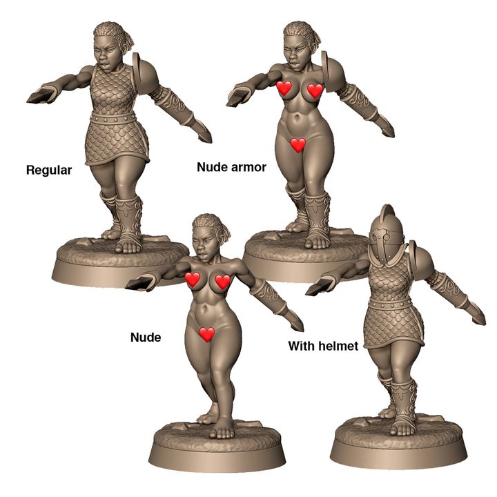 Female Scissor Gladiator by Menagerie Miniature