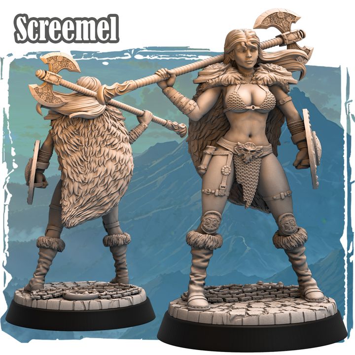 Screemel 32mm - Barbarian Warrior by Haito