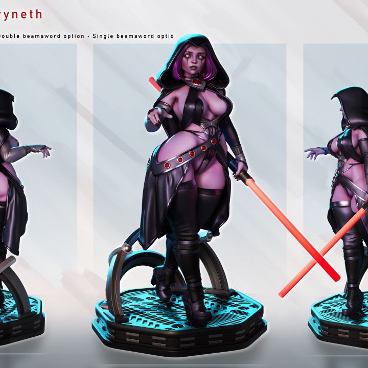 Sorceress Ravyneth – Shadowborne Witch by Gaz Minis