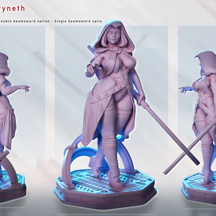 Sorceress Ravyneth – Shadowborne Witch by Gaz Minis