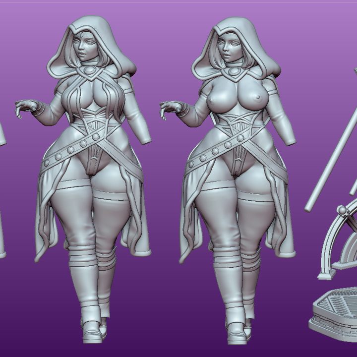Sorceress Ravyneth – Shadowborne Witch by Gaz Minis