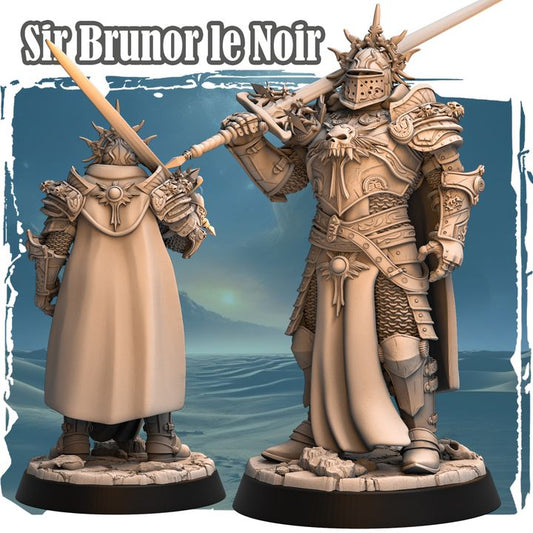 Sir Breunor Le Noir 32mm - Human Death Knight by Haito
