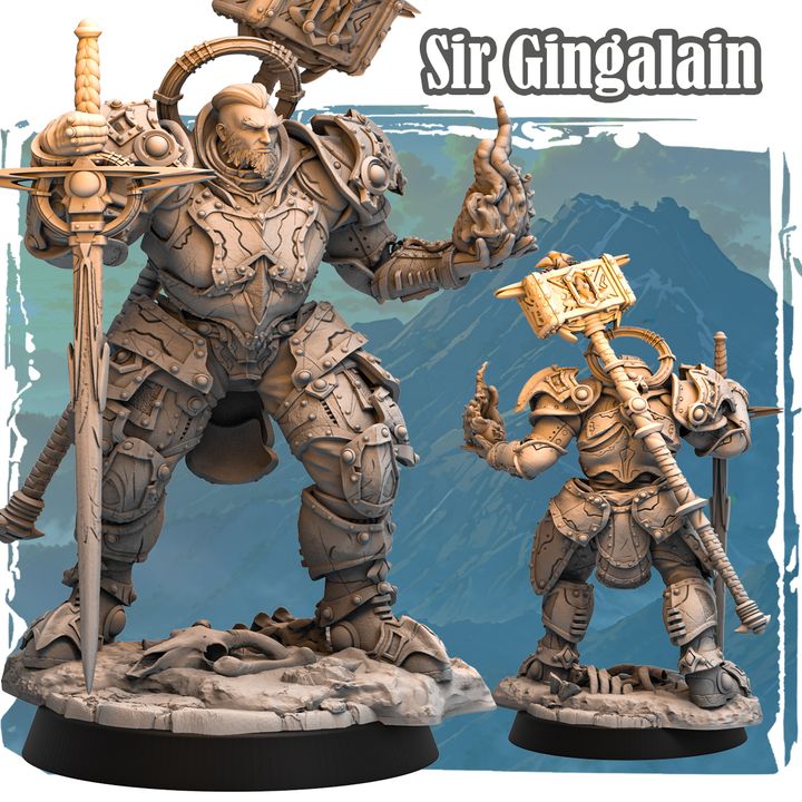Sir Gingalain 32mm - Human Cleric by Haito