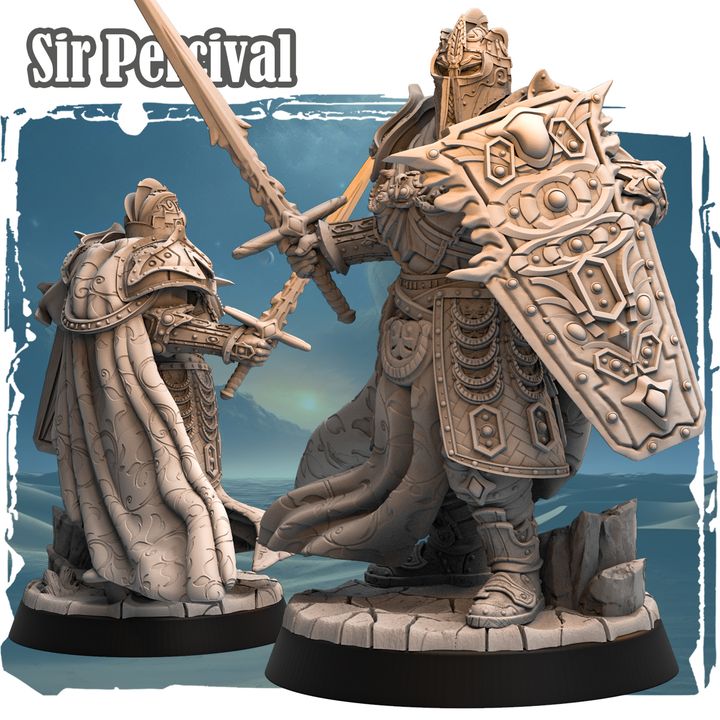 Sir Percival 32mm - Human Paladin by Haito