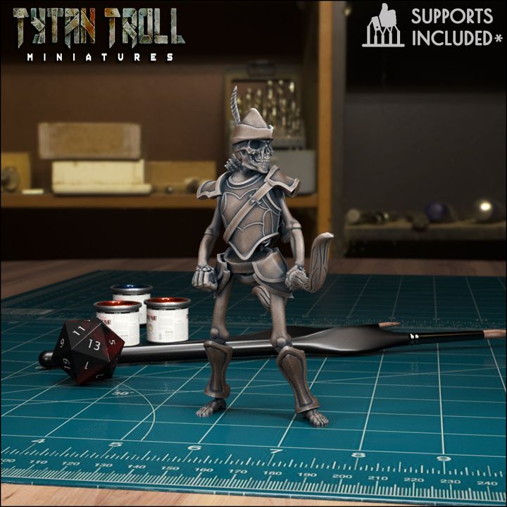 Skeleton Archer 04 by Tytan Troll Miniatures