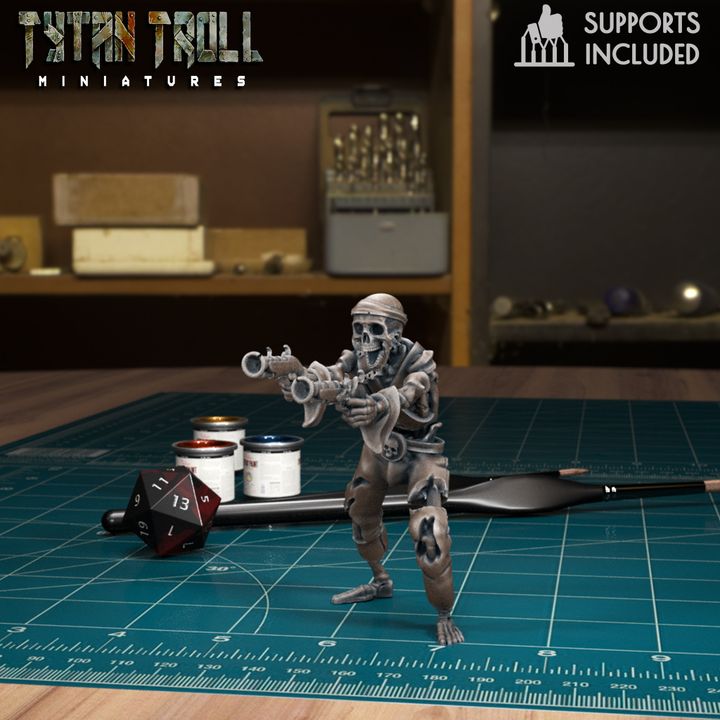 Skeleton Pirate 05 by Tytan Troll Miniatures