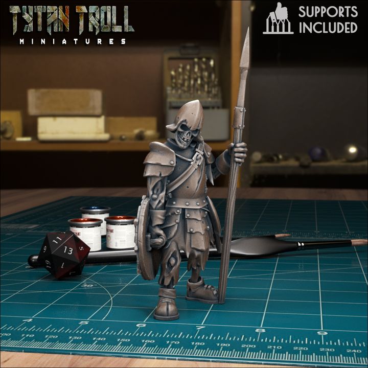 Skeleton Warrior 01 by Tytan Troll Miniatures.