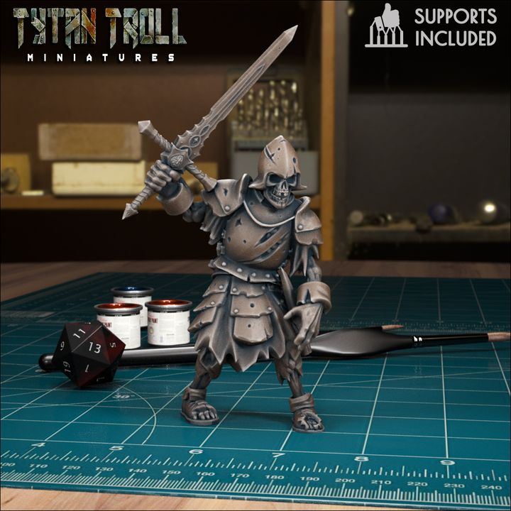 Skeleton Warrior 03 by Tytan Troll Miniatures