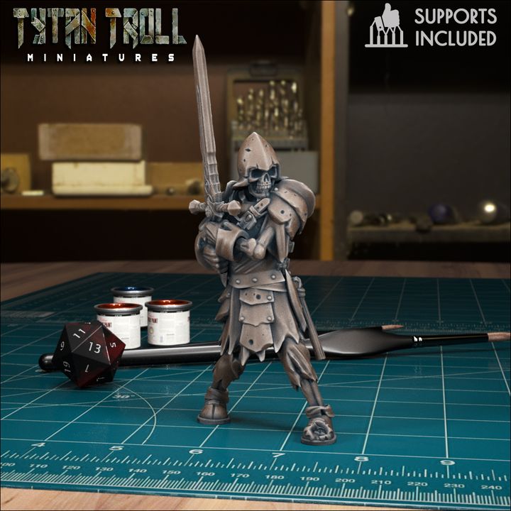 Skeleton Warrior 04 by Tytan Troll Miniatures