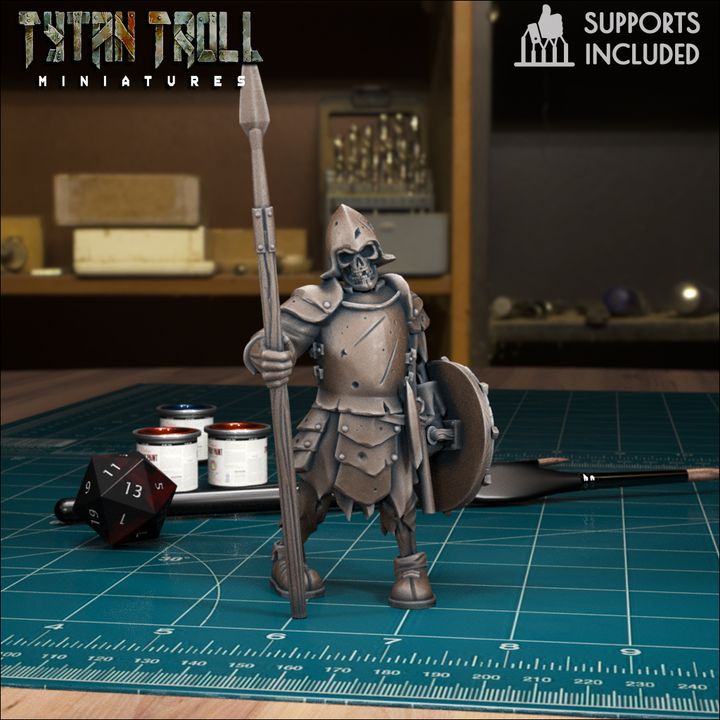 Skeleton Warrior 05 by Tytan Troll Miniatures