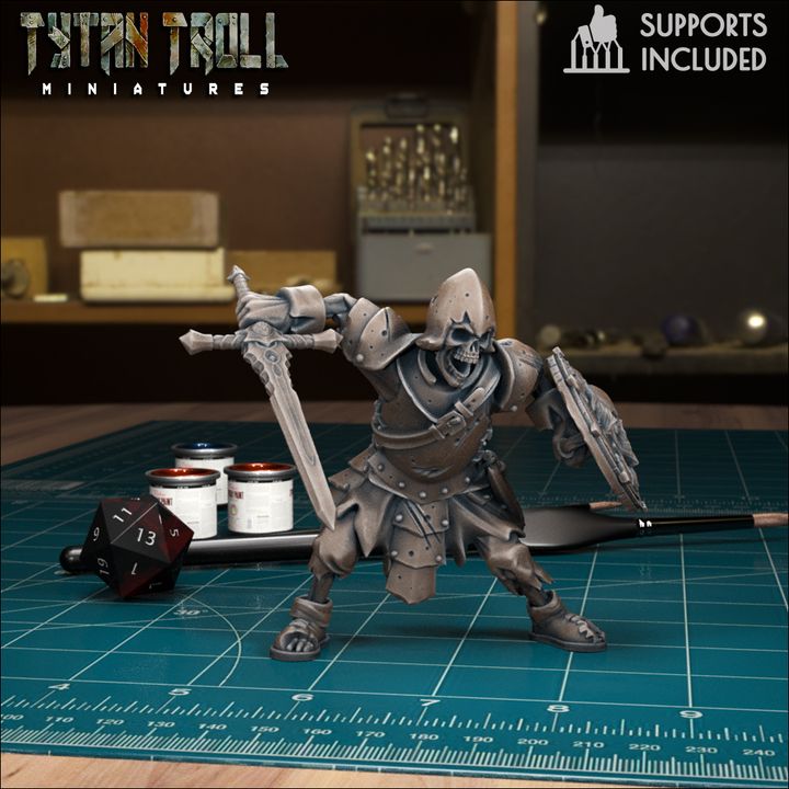 Skeleton Warrior 09 by Tytan Troll Miniatures