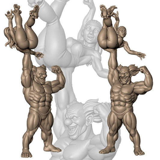 Scary clown with acrobat +NSFW by Menagerie Miniature