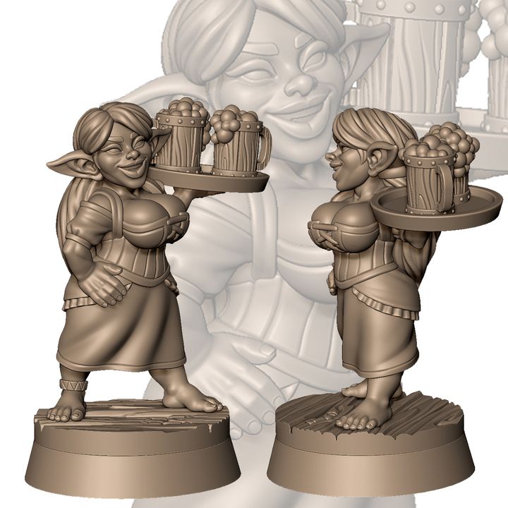Goblin tavern wench by Menagerie Miniature