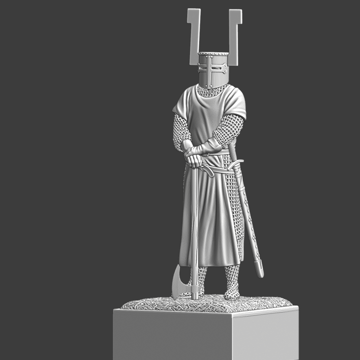 Medieval Teutonic Order Knight with axe