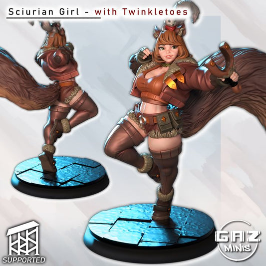 Sciurian Girl with Twinkletoes by Gaz Minis