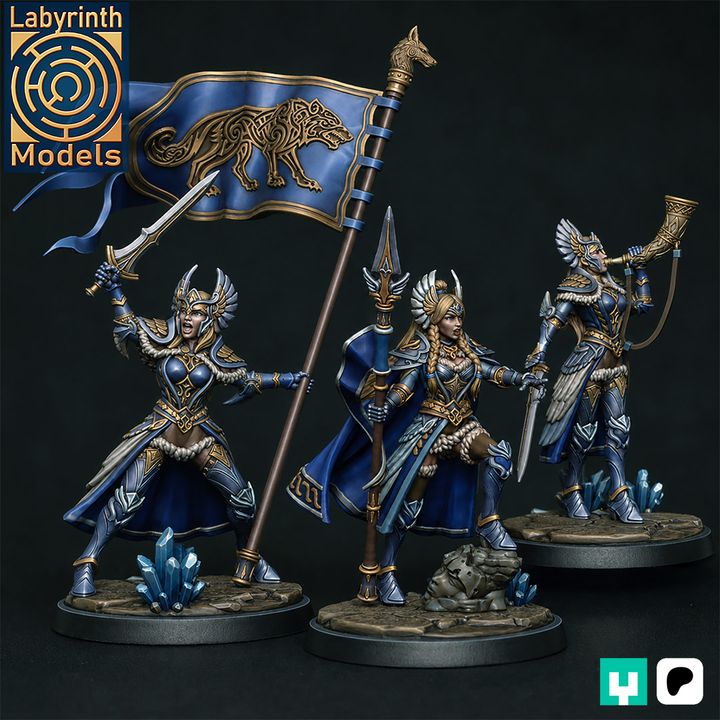 Valkyrie Warriors Command Group by Labyrinth Models
