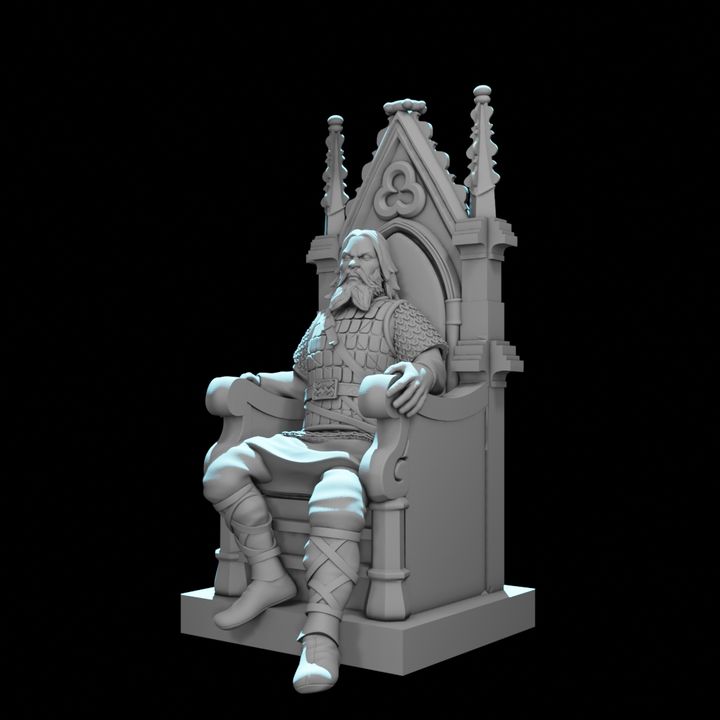 Viking Earl on Throne – Medieval Norse Leader.