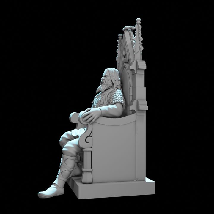 Viking Earl on Throne – Medieval Norse Leader.