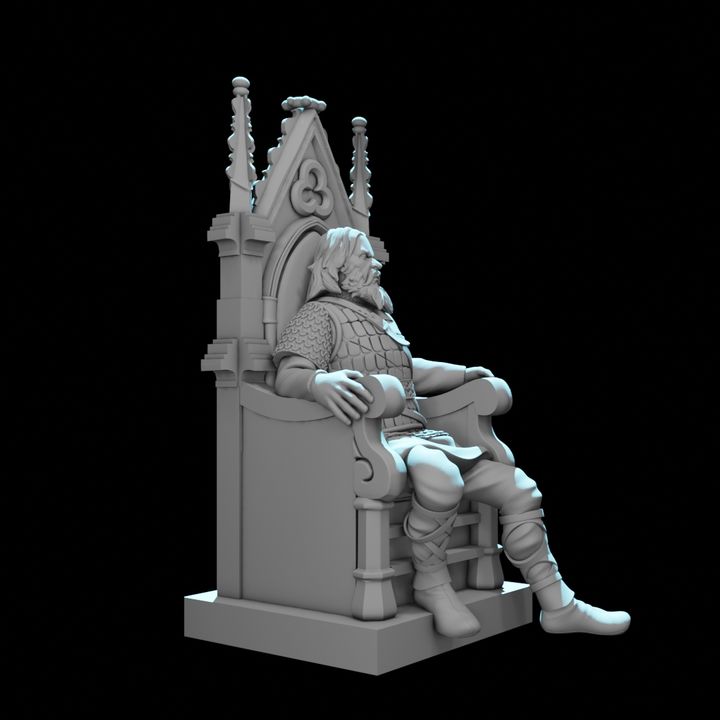 Viking Earl on Throne – Medieval Norse Leader.