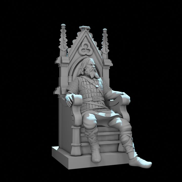 Viking Earl on Throne – Medieval Norse Leader.