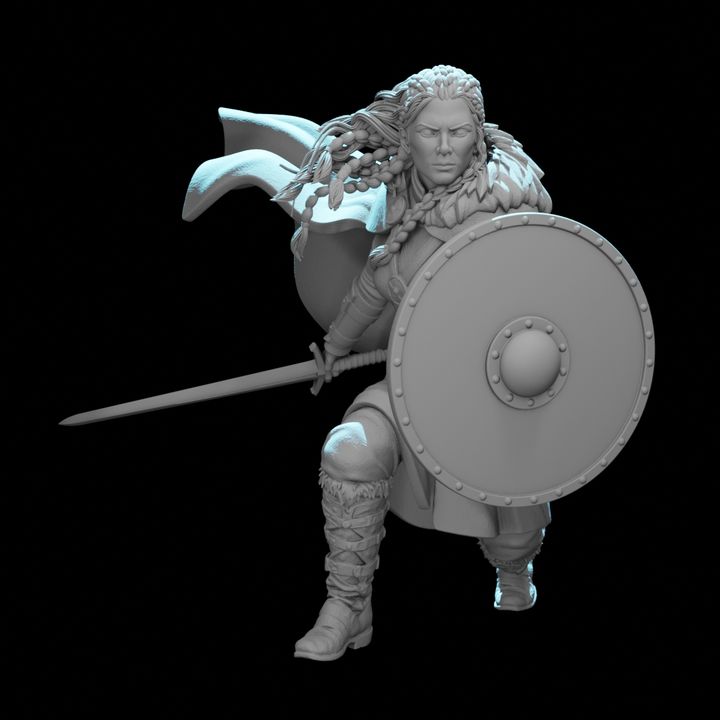 Viking Shield Maiden - fierce Viking warrior