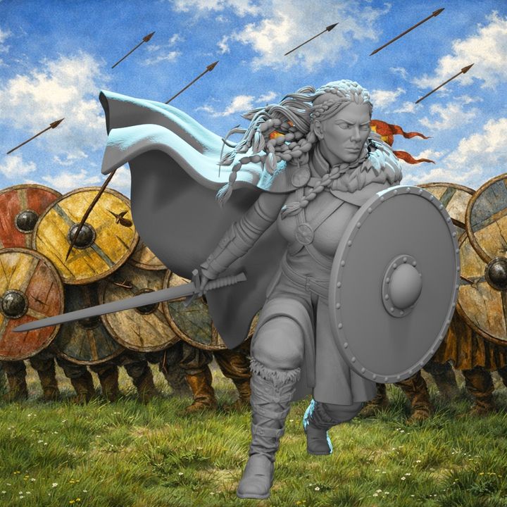 Viking Shield Maiden - fierce Viking warrior