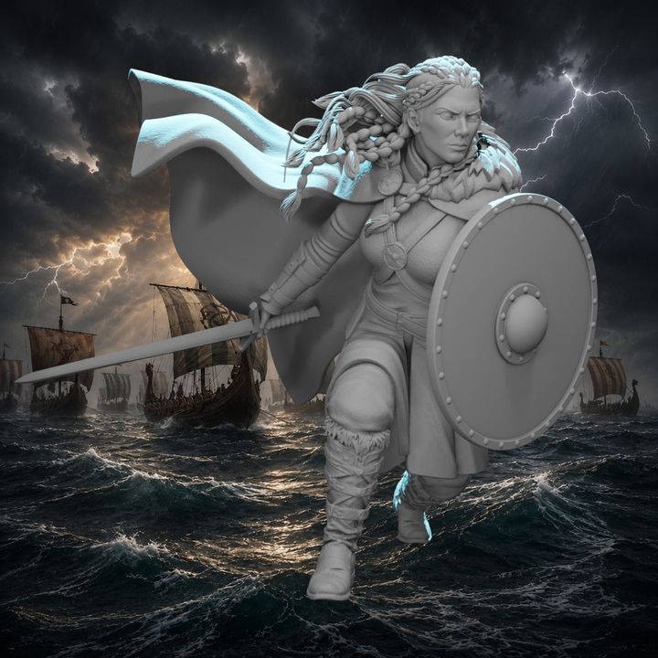 Viking Shield Maiden - fierce Viking warrior