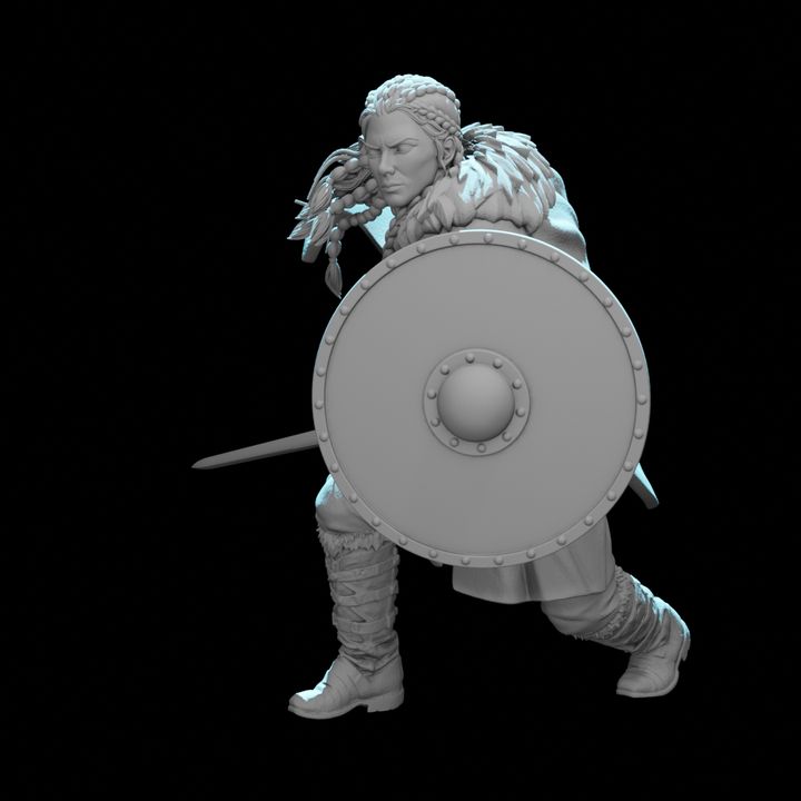 Viking Shield Maiden - fierce Viking warrior