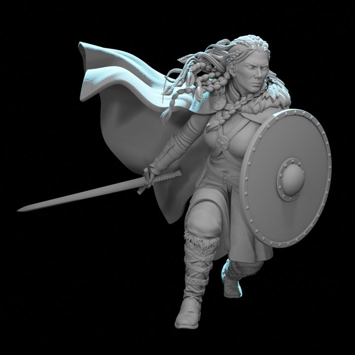 Viking Shield Maiden - fierce Viking warrior