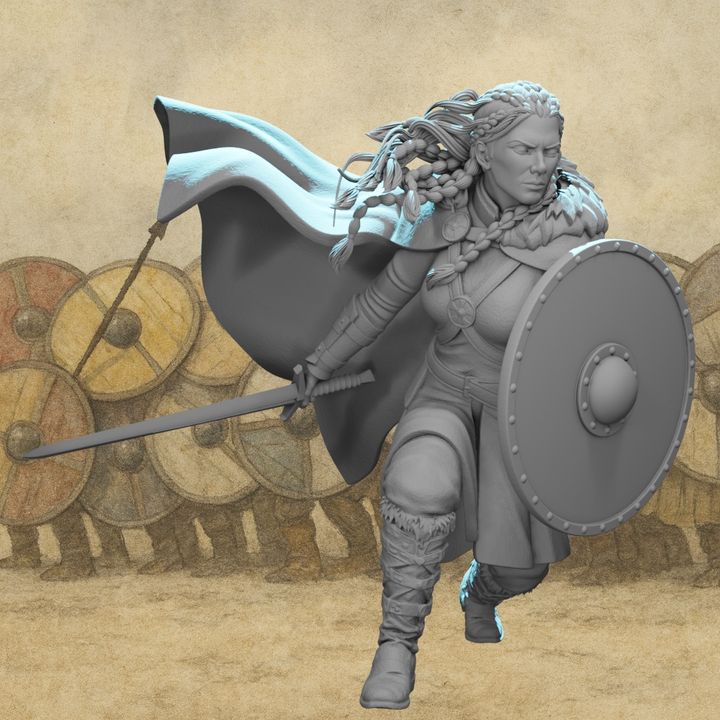 Viking Shield Maiden - fierce Viking warrior