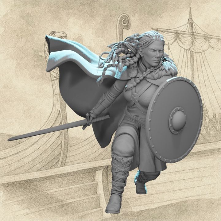 Viking Shield Maiden - fierce Viking warrior