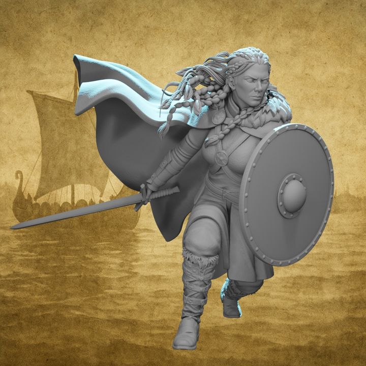 Viking Shield Maiden - fierce Viking warrior