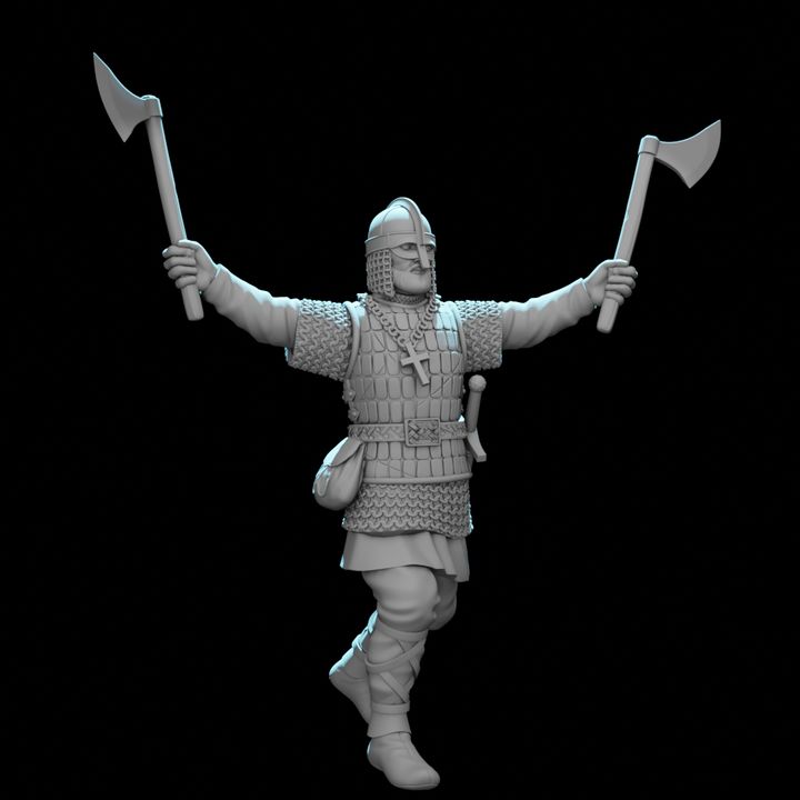 Viking Berserker with Dual Axes – Norse Elite Warrior.