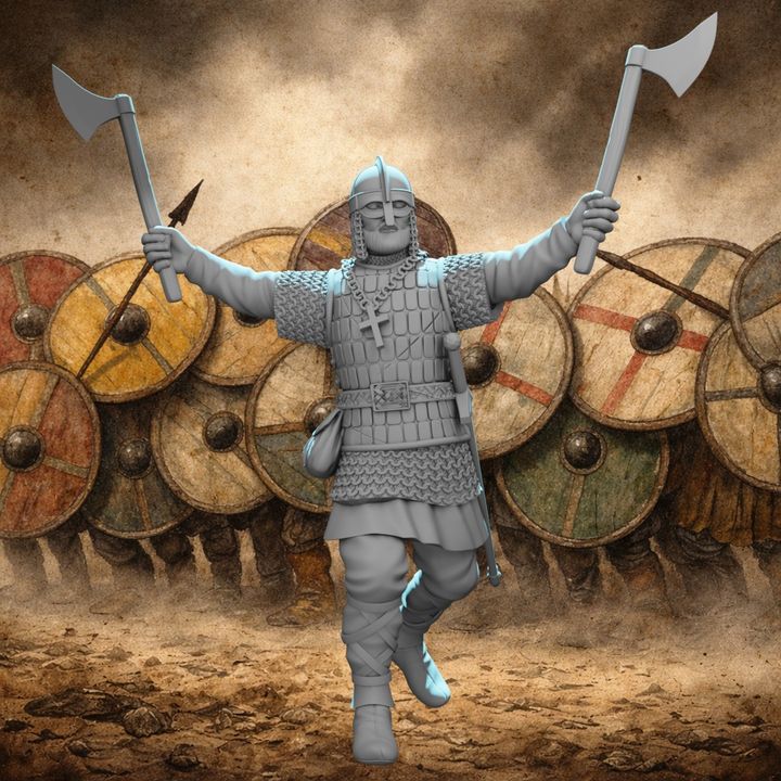 Viking Berserker with Dual Axes – Norse Elite Warrior.