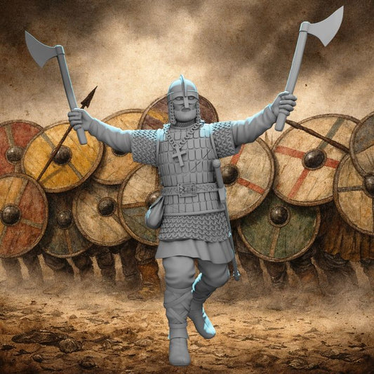 Viking Berserker with Dual Axes – Norse Elite Warrior.