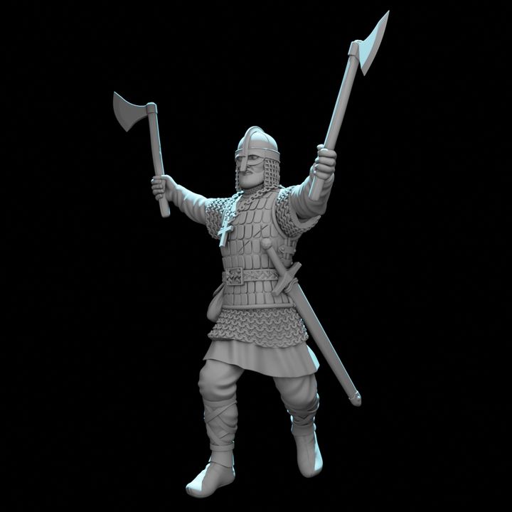 Viking Berserker with Dual Axes – Norse Elite Warrior.