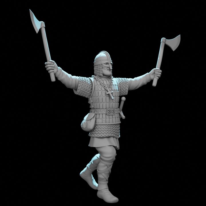 Viking Berserker with Dual Axes – Norse Elite Warrior.