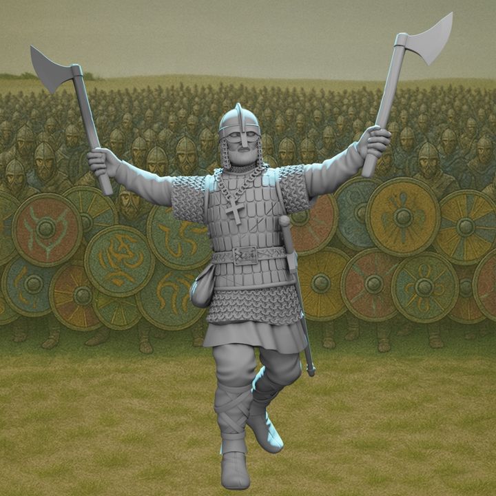 Viking Berserker with Dual Axes – Norse Elite Warrior.
