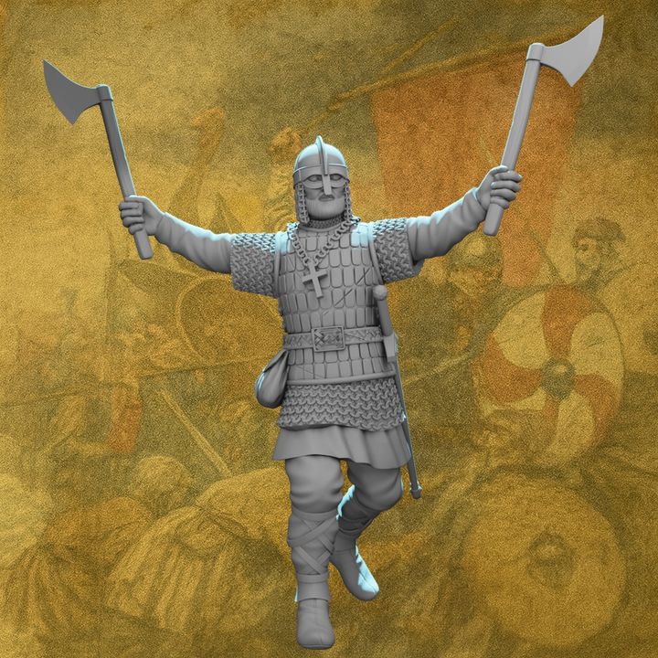 Viking Berserker with Dual Axes – Norse Elite Warrior.