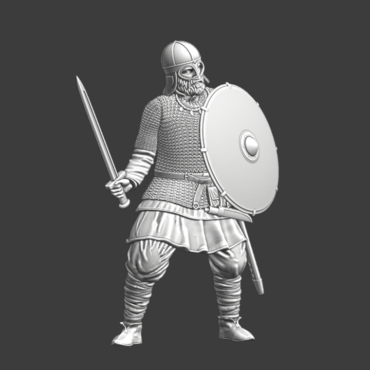 Viking Hird Warrior with sword and shield