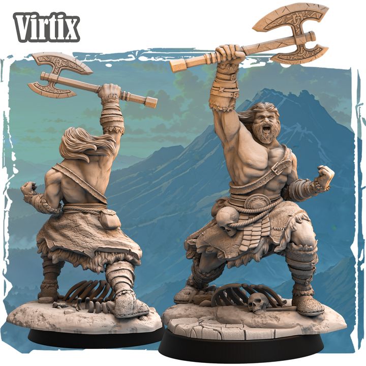 Virtix 32mm Barbarian Warrior by Haito