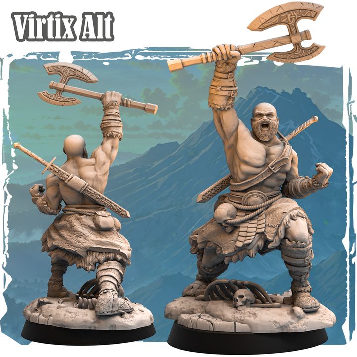 Virtix 32mm Barbarian Warrior by Haito