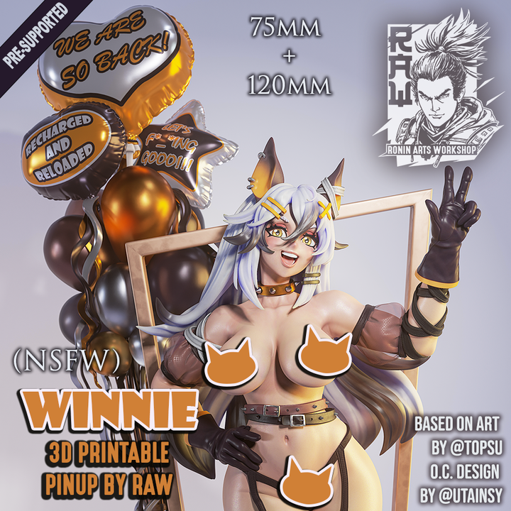 Winnie - Catgirl PinUp - NSFW by Ronin Arts Workshop