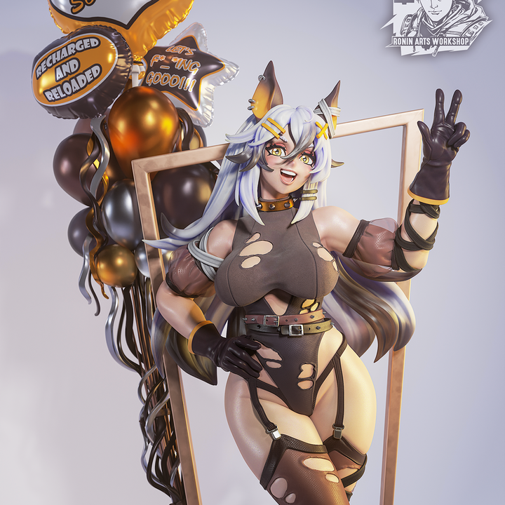 Winnie - Catgirl PinUp - NSFW by Ronin Arts Workshop