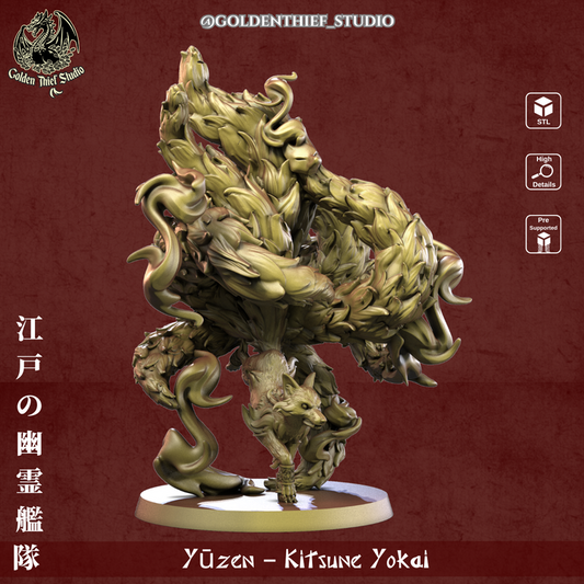Yūzen – Kitsune Yokai by Golden Thief Studio