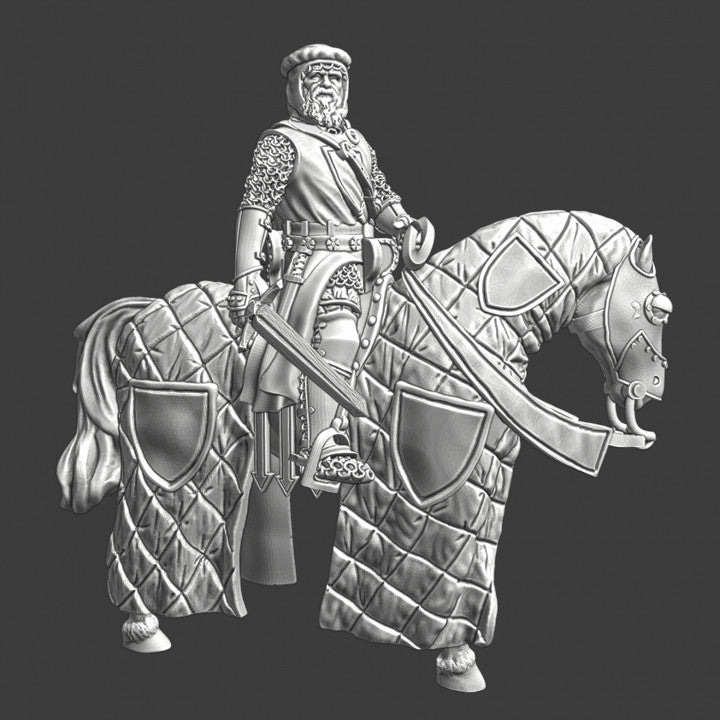 Mounted old experienced Folkunga crusader.
