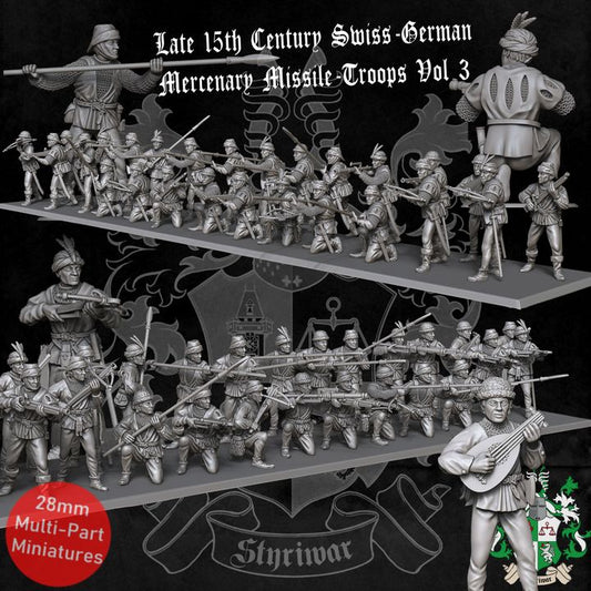 Late Medieval Swiss-German Mercenary Missile Troops Vol.3 [& Melee Variants]