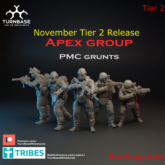 Wargames - Apex Group PMC Grunts by TurnBase Miniatures